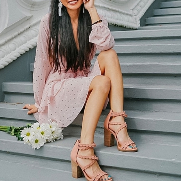 Lucky Brand Lamer Blush Sandles - Picture 2 of 4